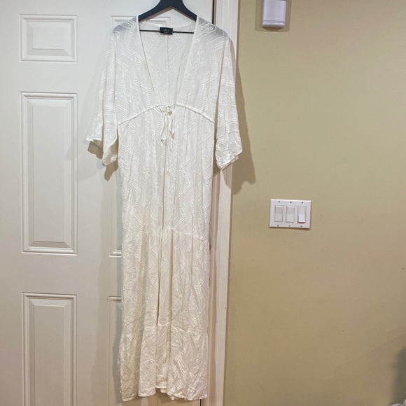 New Vici Olivaceous Boho Festival Goddess White Dress - Picture 3 of 13